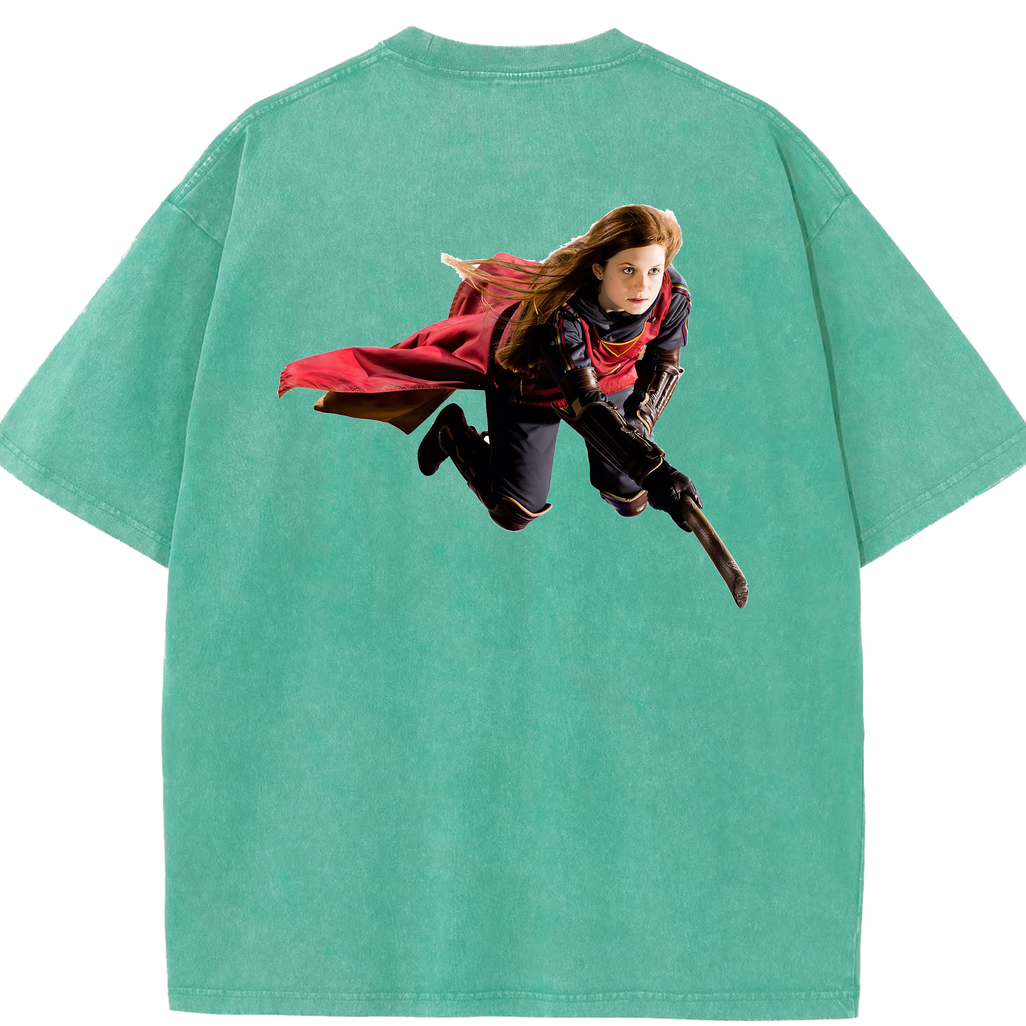 （画像用） Harry Potter ハリー・ポッターシリーズ 綿100% ヴィンテージ風 半袖Tシャツ（背面プリント）